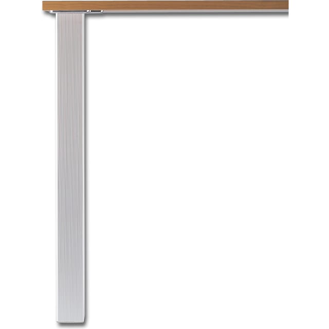 Camar - Tischfuß Quadra Tischbein 60x60mm Möbelbein Länge 705mm Aluminium silber gerillt