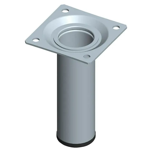 Element System - Möbelfüße Tischbeine rund Möbelbeine ø 30 mm Länge 100 mm Stahl Edelstahl-Effekt