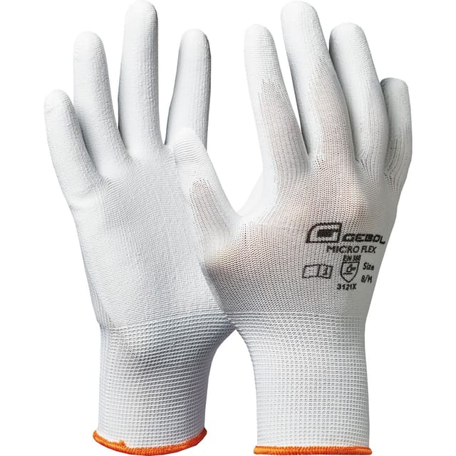Schutzhandschuh Micro Flex Arbeitshandschuh weiß Größe 10 1 Paar - Gebol