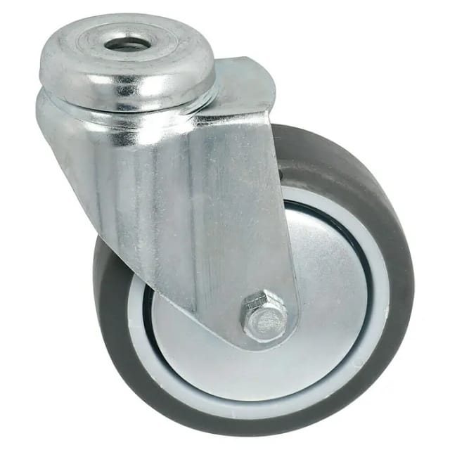 Lenkrolle mit Rückenloch 75 x 25 mm, Tragkr. 50 kg Möbelrollen