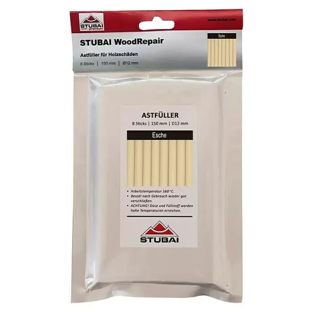 Stubai WoodRepair Holzreparatur Astfüller Füllmasse 8 Sticks x 150mm Esche