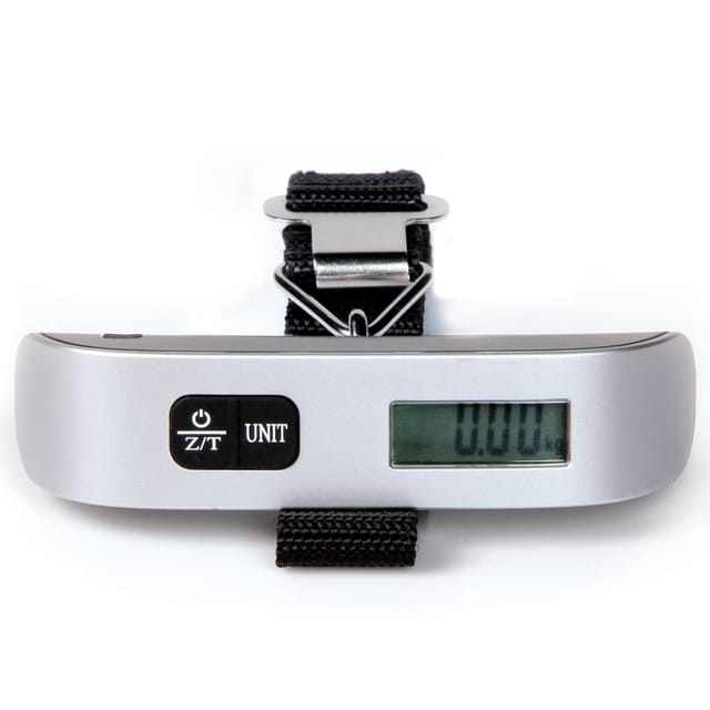 Domo - Kofferwaage mit Temp.-Anzeige, LCD-Display 50g-genau, max. 50kg