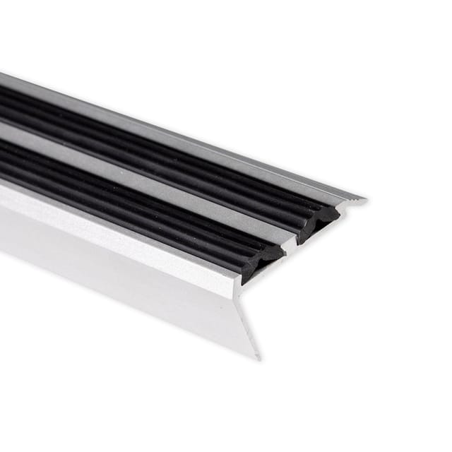 Casa Pura - Treppenkantenprofil mit Doppel-Gummieinlage Power Grip Länge: 100 cm Selbstklebend Schwarz
