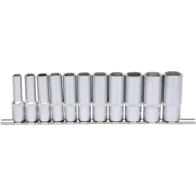 3/8' Sechskant-Stecknuss-Satz, lang, 11-tlg 8-19mm
