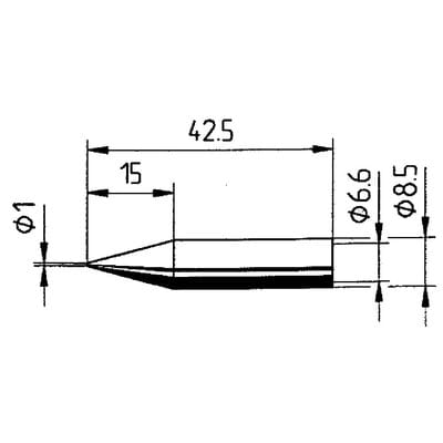 Ersa - 842 ud lf Lötspitze Bleistiftform, verlängert Spitzen-Größe 0.4 mm Inhalt 1 St.