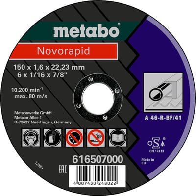 Metabo - Novorapid 150 x 1,6 x 22,23 mm, Stahl, Trennscheibe, Form 41 (616507000)