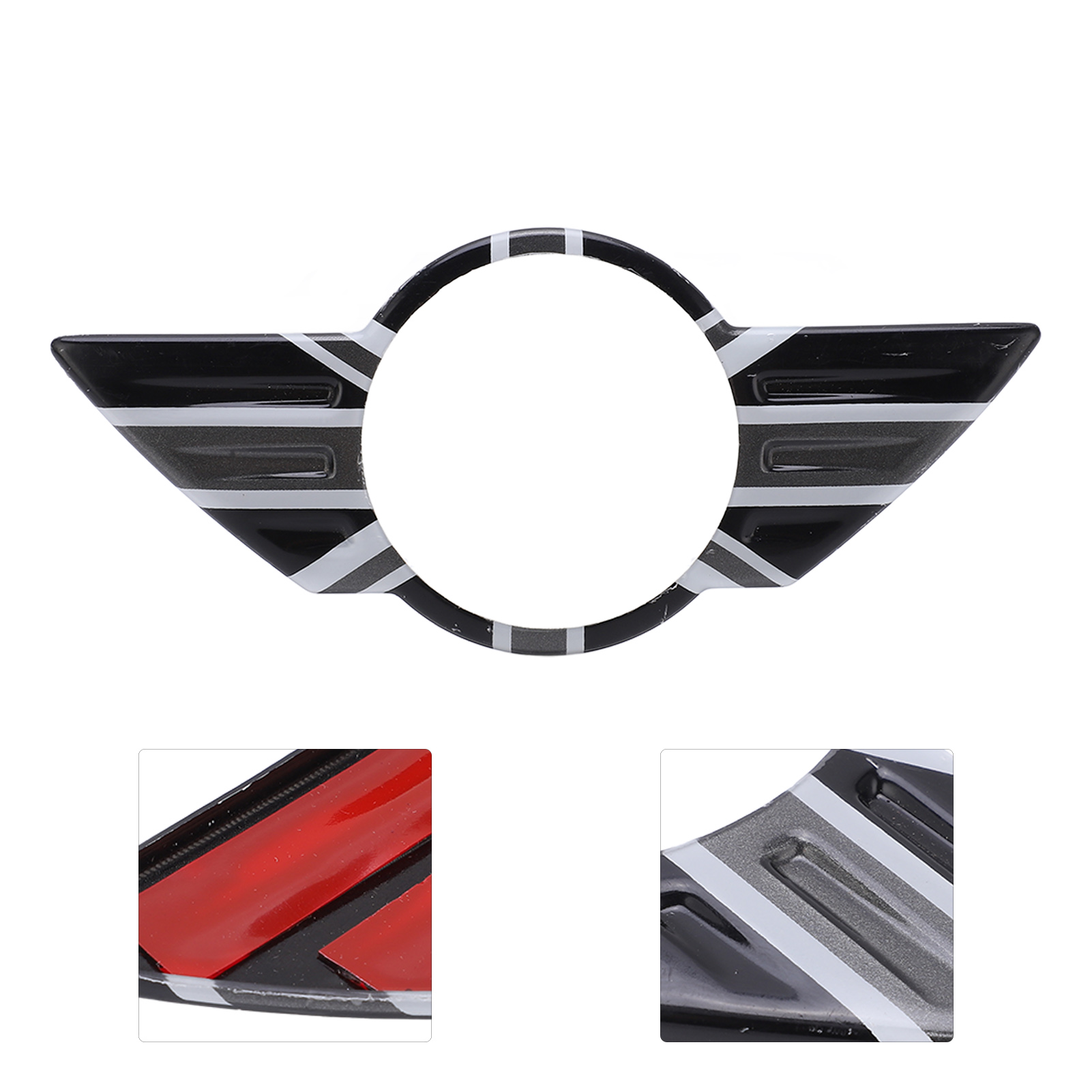 Geeignet Für Bmw Mini Front- Und Heckemblem-dekorationen, Countryman Karosserieaufkleber/abdeckungen (mittelgroßes Emblem [schwarzer Und Weißer Union Jack]).