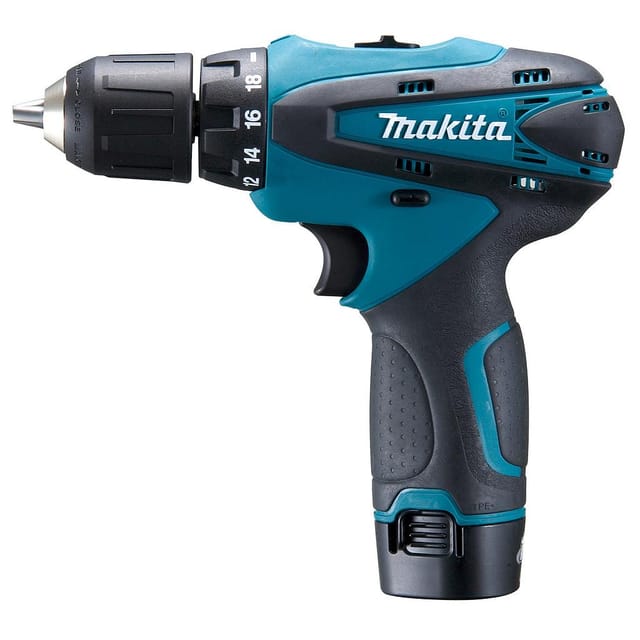 Makita Werkzeug - 10,8V Akku-Bohrschrauber, 2x Li-Ion Akku 1,3 Ah, Ladegerät DF330DWE