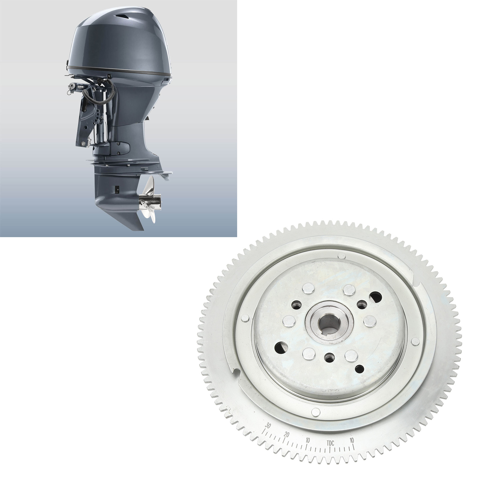 Das Anlasser-schwungrad 61t-85550-10 Für Außenbordmotoren Ist Für Yamaha 25 Ps Und 30 Ps (übergewichtige) Außenbordmotoren Geeignet.