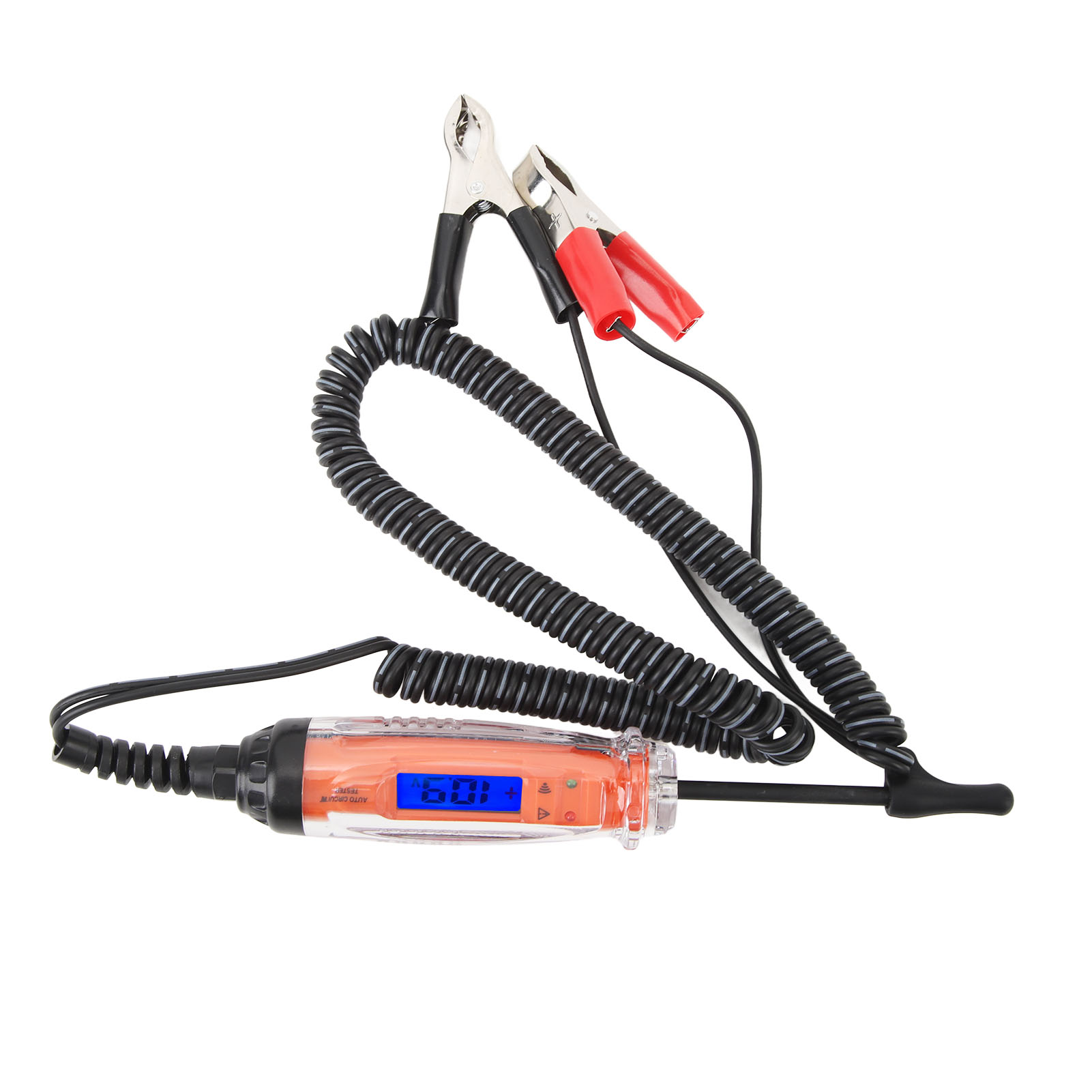 Hochleistungsfähiger Digitaler Kfz-elektriktester Mit Led-anzeige (1-75 V), Polaritätsanzeige Und Kontrollleuchte, Edelstahl-prüfspitzen Und Verlängerungskabel Dc-niederspannungs-lampentester Für Lkw