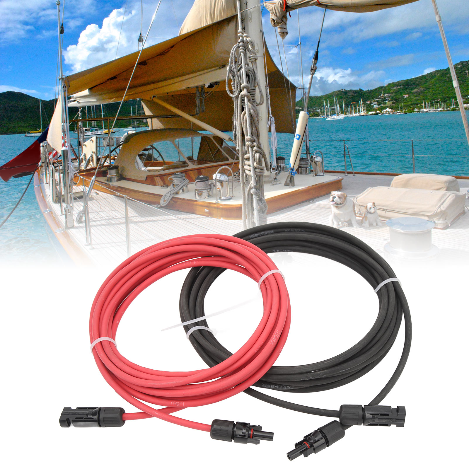 10 Awg Solarverlängerungskabel Für Wohnmobile Mit Stecker Und Buchse, Adapterset Für Wohnmobil-solarmodule, 10 Awg 10 M Werkzeugset