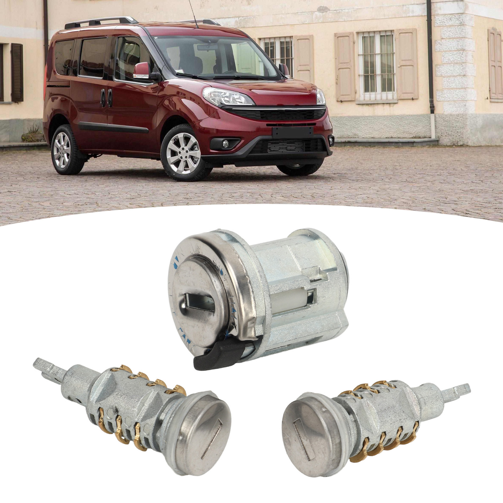 Türschloss- Und Zündschaltersatz Für Fiat Doblo Mk2 Und Vauxhall Combo D.