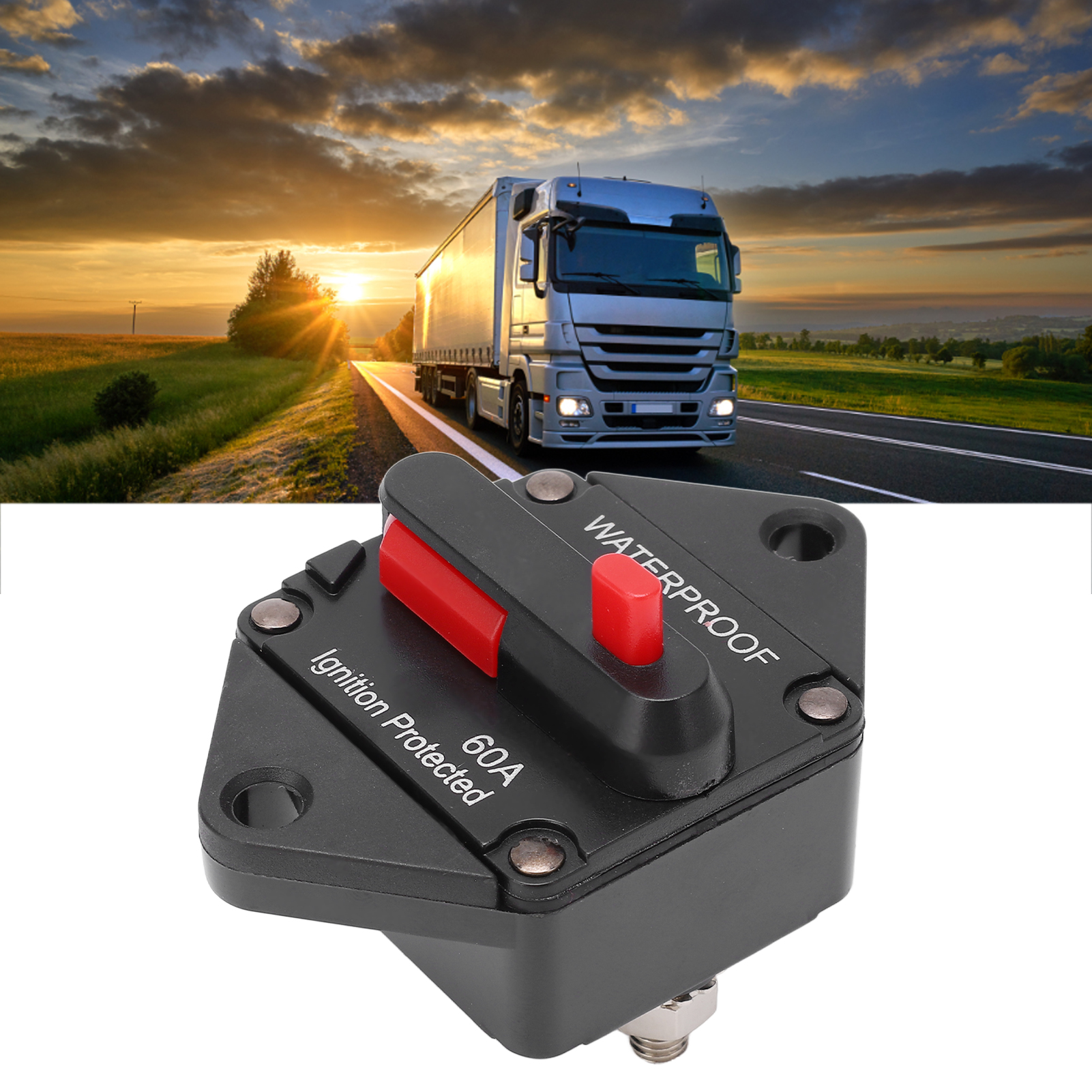 Der Automatische Schutzschalter Für Auto-audiosysteme Ist Für Elektrische Geräte Wie Scheinwerfer, Kühlschränke Und Autolüfter Mit Einem Nennstrom Von 60 A Geeignet.