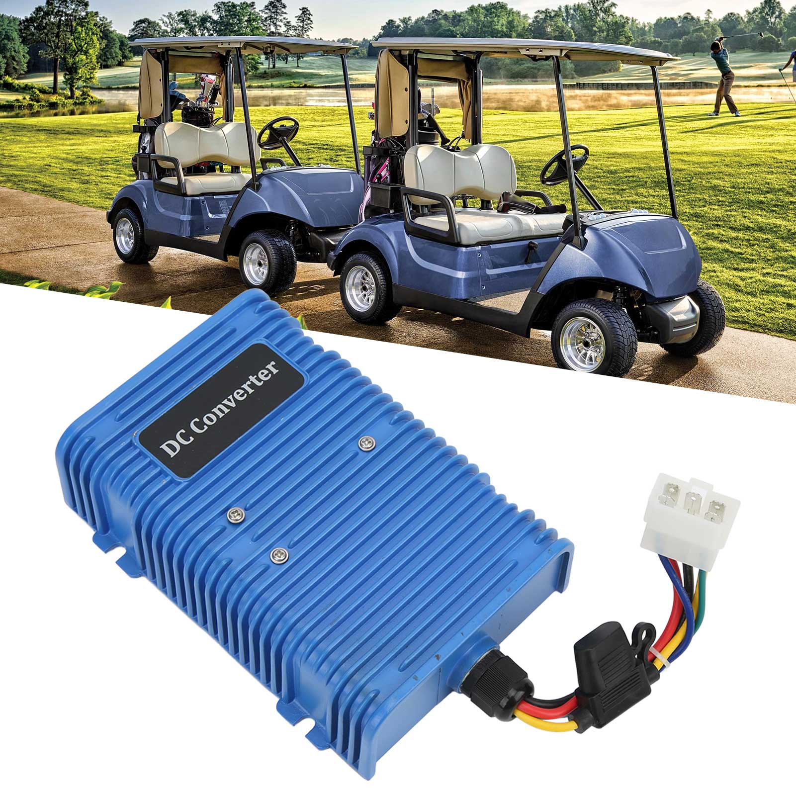 Universeller Gleichstromwandler Für Golfwagen, 36v Oder 48v Auf 12v Spannungsreduzierer, 30a, 360w, Mit Dualem Netzteil.