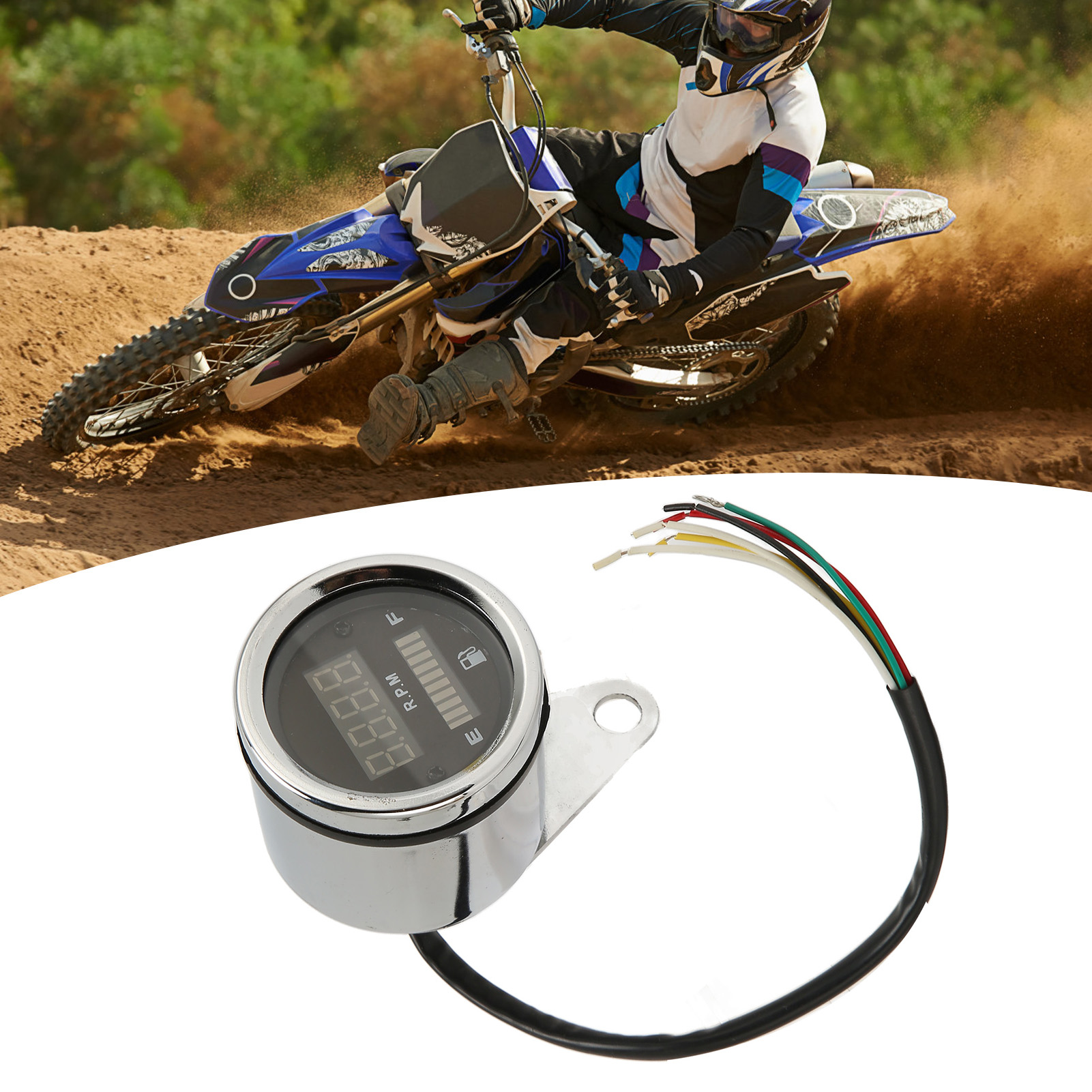 (exklusiv In Mexiko) Integrierte Tankanzeige Und Drehzahlmesser Für Umgebaute Motorräder, Fußbetätigter Digitaler Offroad-drehzahlmesser, Little Turtle King Dashboard