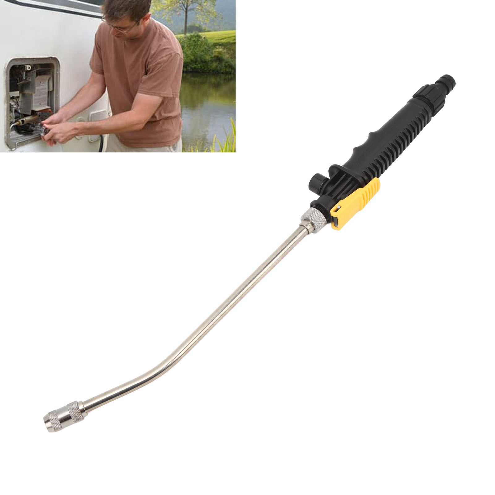 Anodenreinigungs- Und Spülset Für Wohnmobil-warmwasserbereiter Mit Wasserpistole Und A-förmiger Hülse. Magnesiumstange Mit 3/4"-npt-gewinde, 21 X 235 Mm, Kompatibel Mit Den Modellen Suburban Und Mor-f