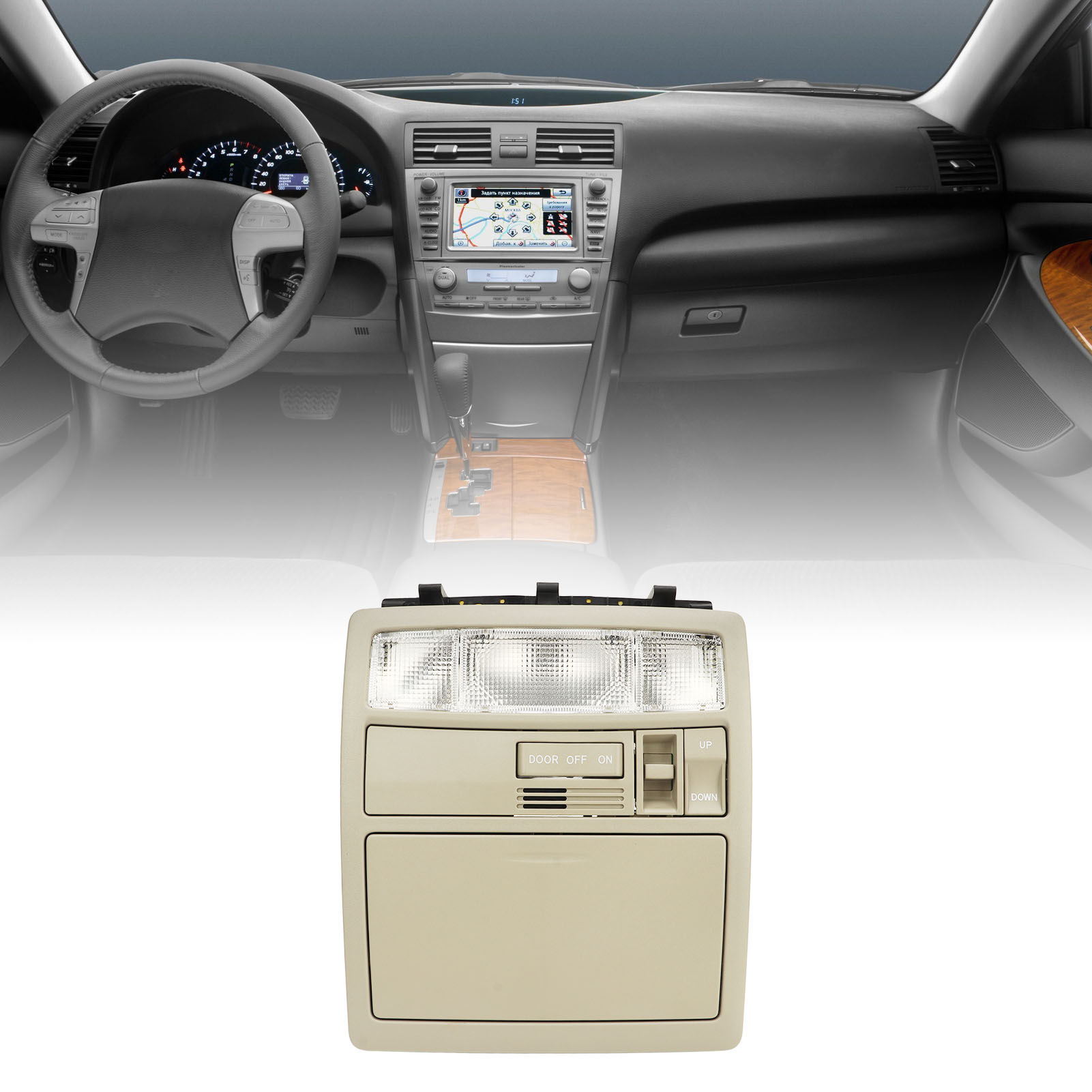 Auto-deckenleuchten-set Mit Leselampe Und Brillenetui, Kompatibel Mit Toyota Camry 2007-2011