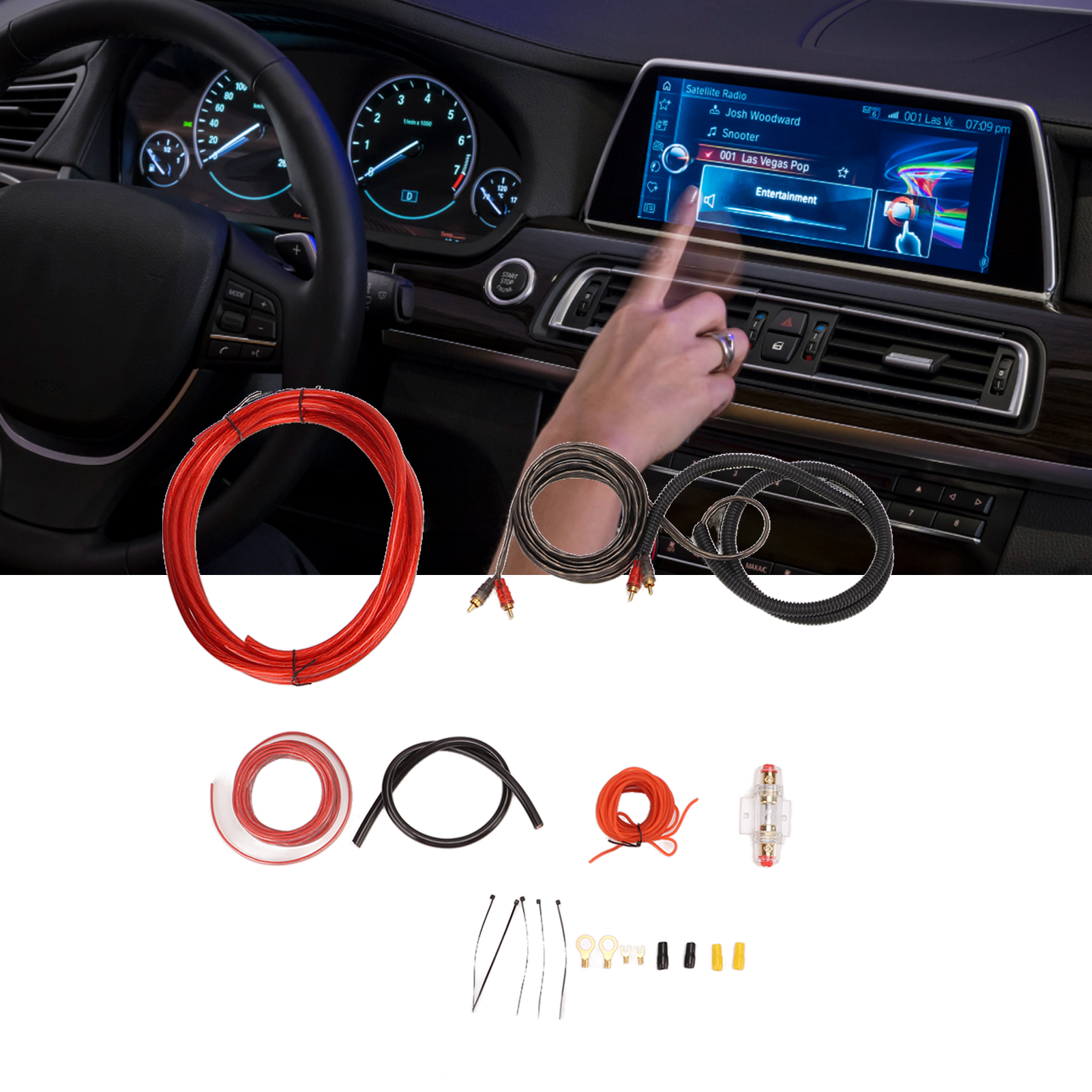 4ga Kfz-stromkabelsatz, Kfz-leistungsverstärkerkabelsatz, Sx-4g Umrüst-installationskabel