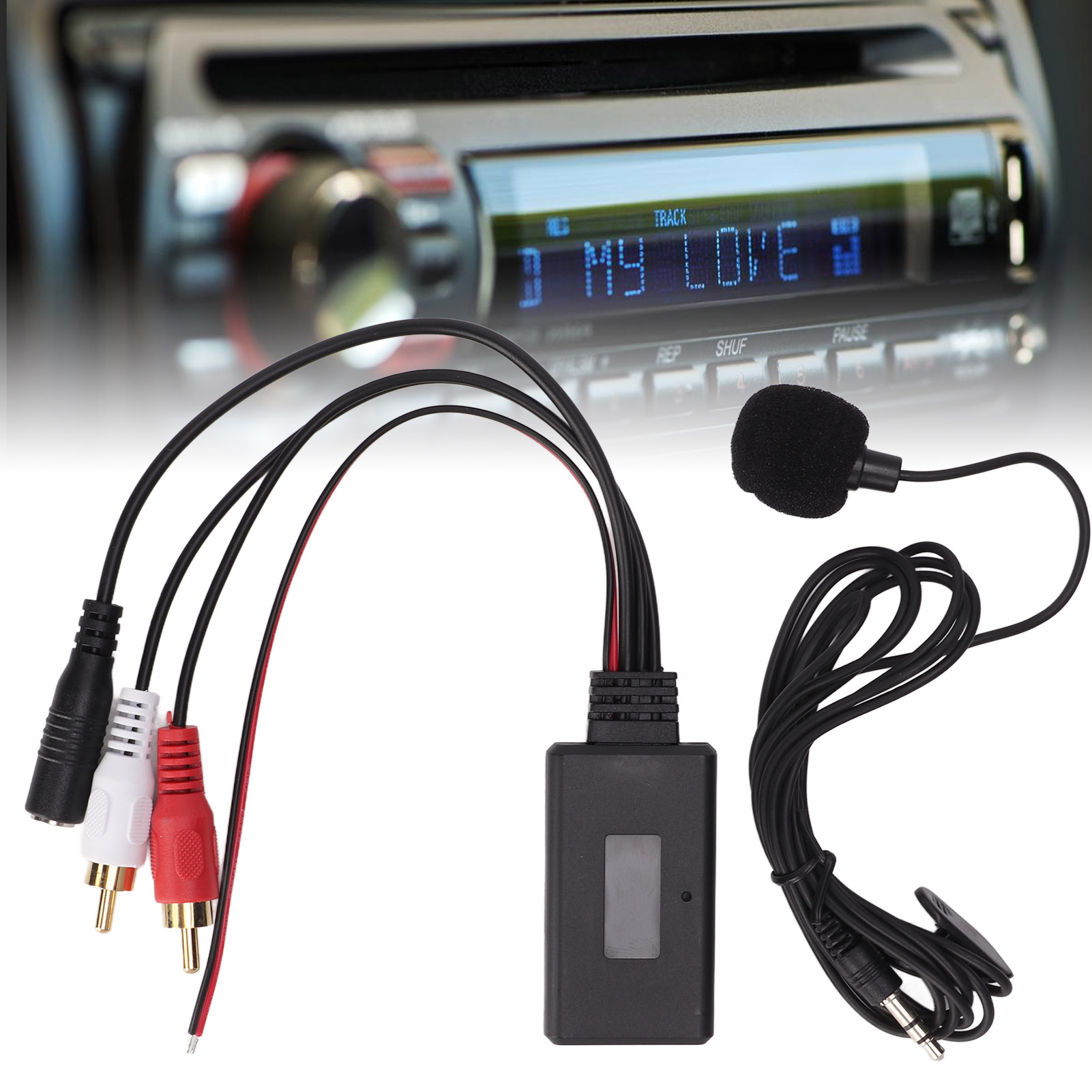 Bluetooth-audioadapter Für Radios, Bluetooth-modul, Rca-adapter, Freisprechmikrofon Für Pioneer, Alpine, Sony 2rca