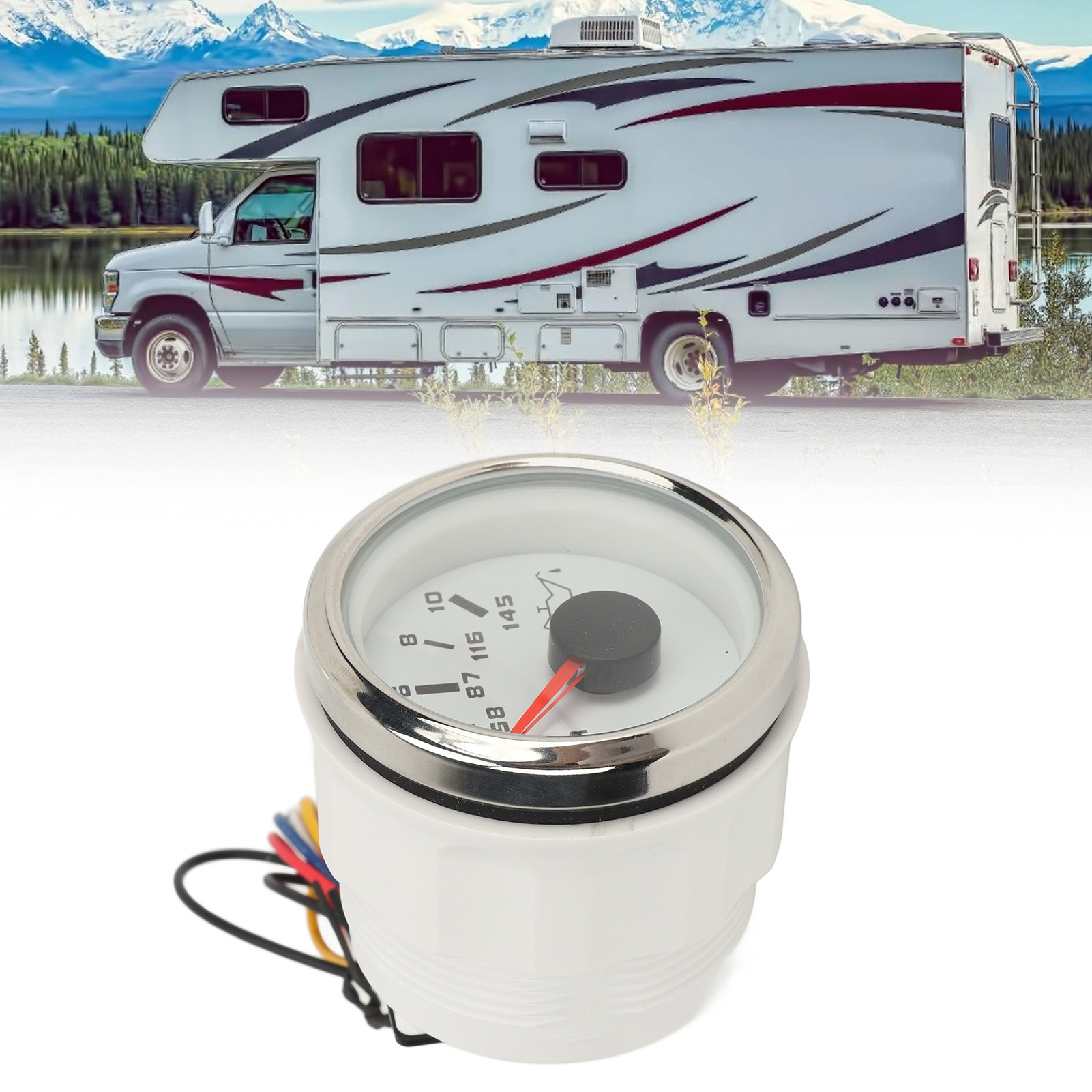 Can-bus Dc9-32v 52mm 0-10bar Öldruckanzeige, Weißes Zifferblatt Mit Silberner Abdeckung, Geeignet Für Wohnmobile, Yachten, Fischerboote Und Schiffe (referenz: Cx6125).