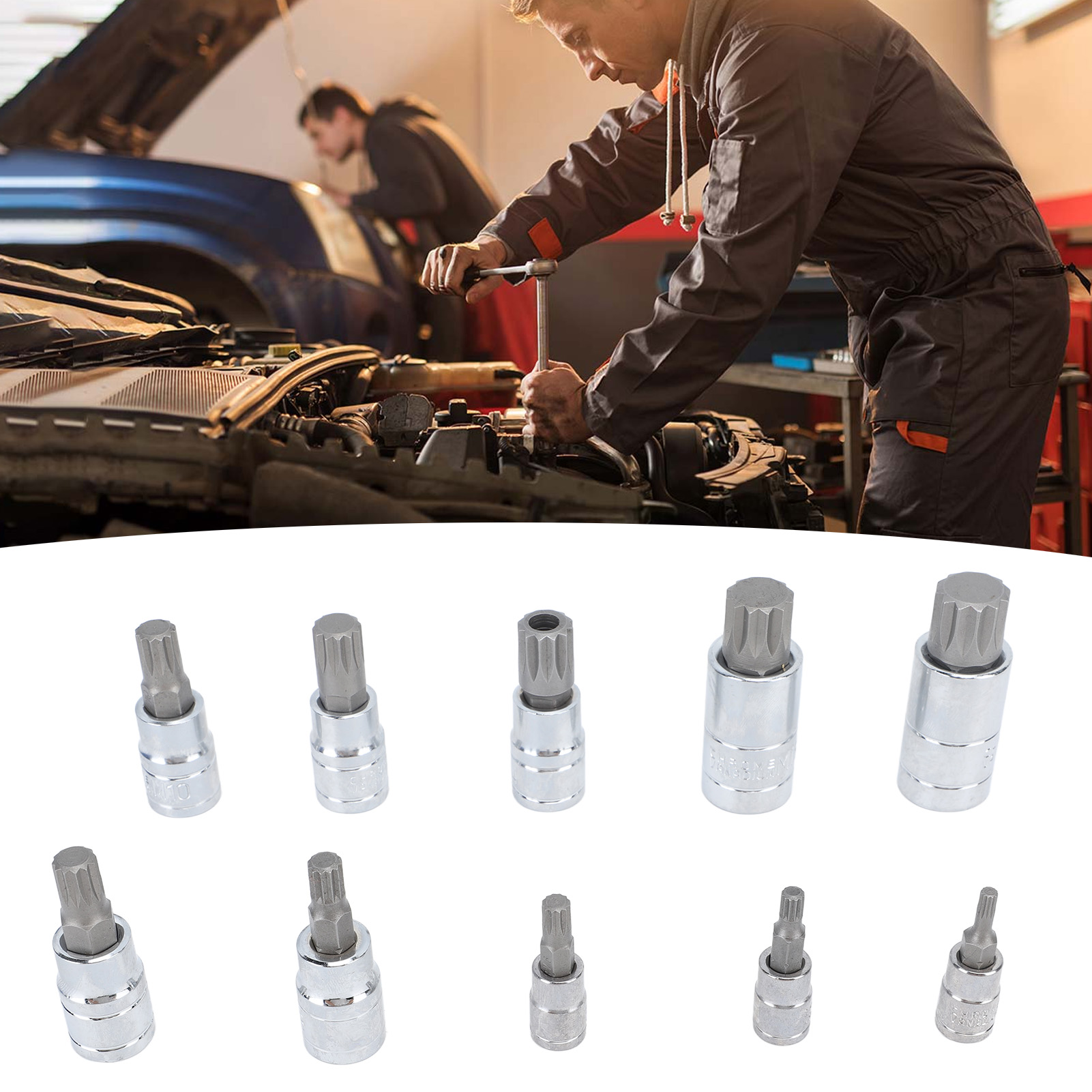 Torx-schraubendreher-set (bits Und Steckschlüssel) Für Die Autowartung Und -reparatur (lieferung In Luftpolsterfolie)