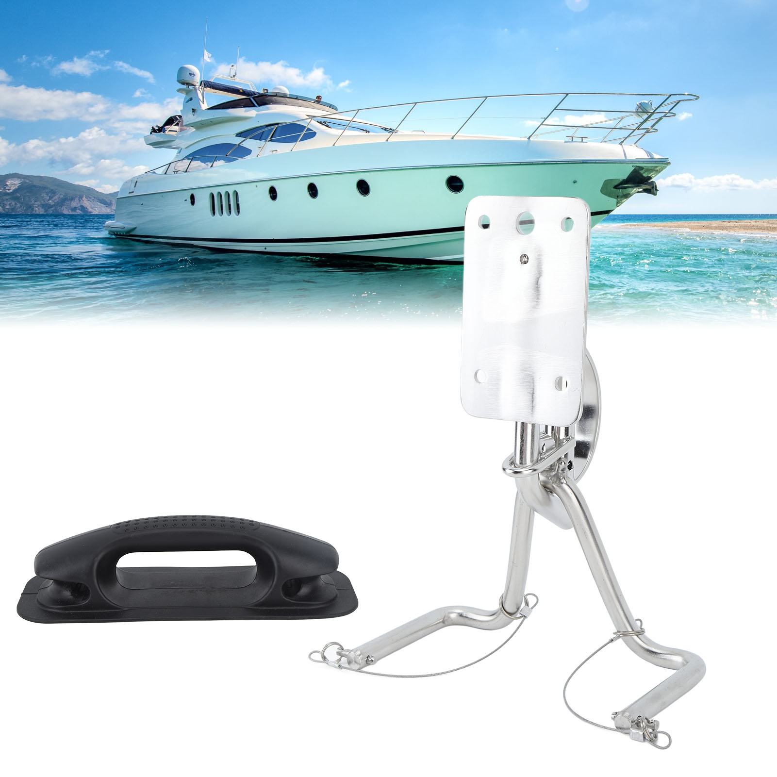 (empfohlenes Bundle-angebot: 1619220005711) Marine-deckbeschläge-davit-kit Ss304 Mit Schwarzem Handlauf (9903asyb)
