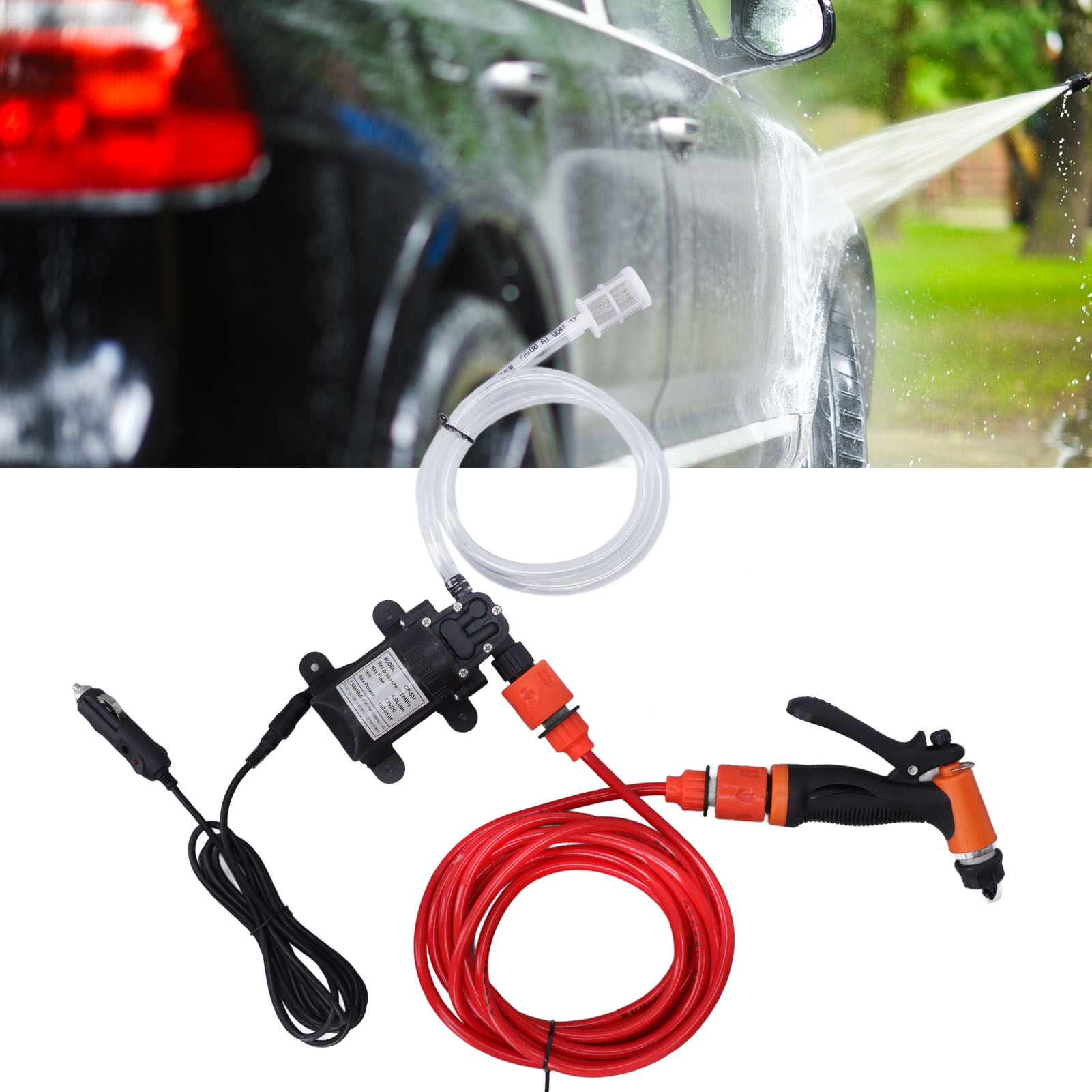 12v Tragbares Elektrisches Autowaschpumpen-set Für Hochdruckreiniger (160 Psi)
