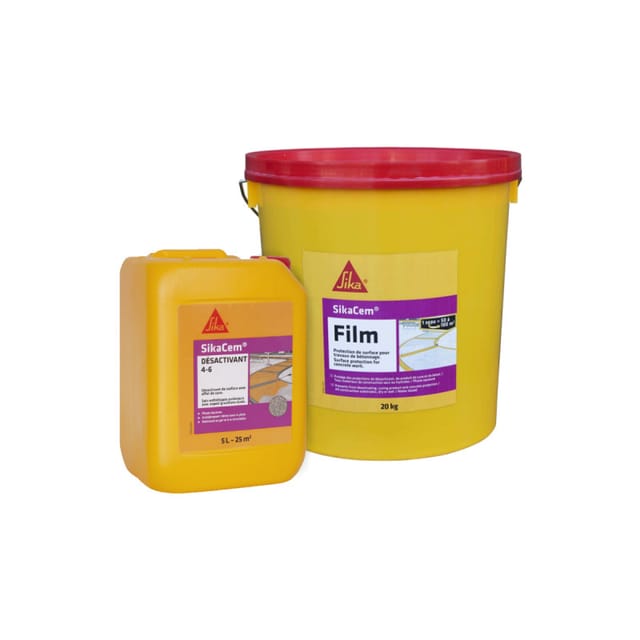 Sika - Kit deaktivierter Beton 25m² - Oberflächenschutz 20kg - Desaktivierungsmittel 5L