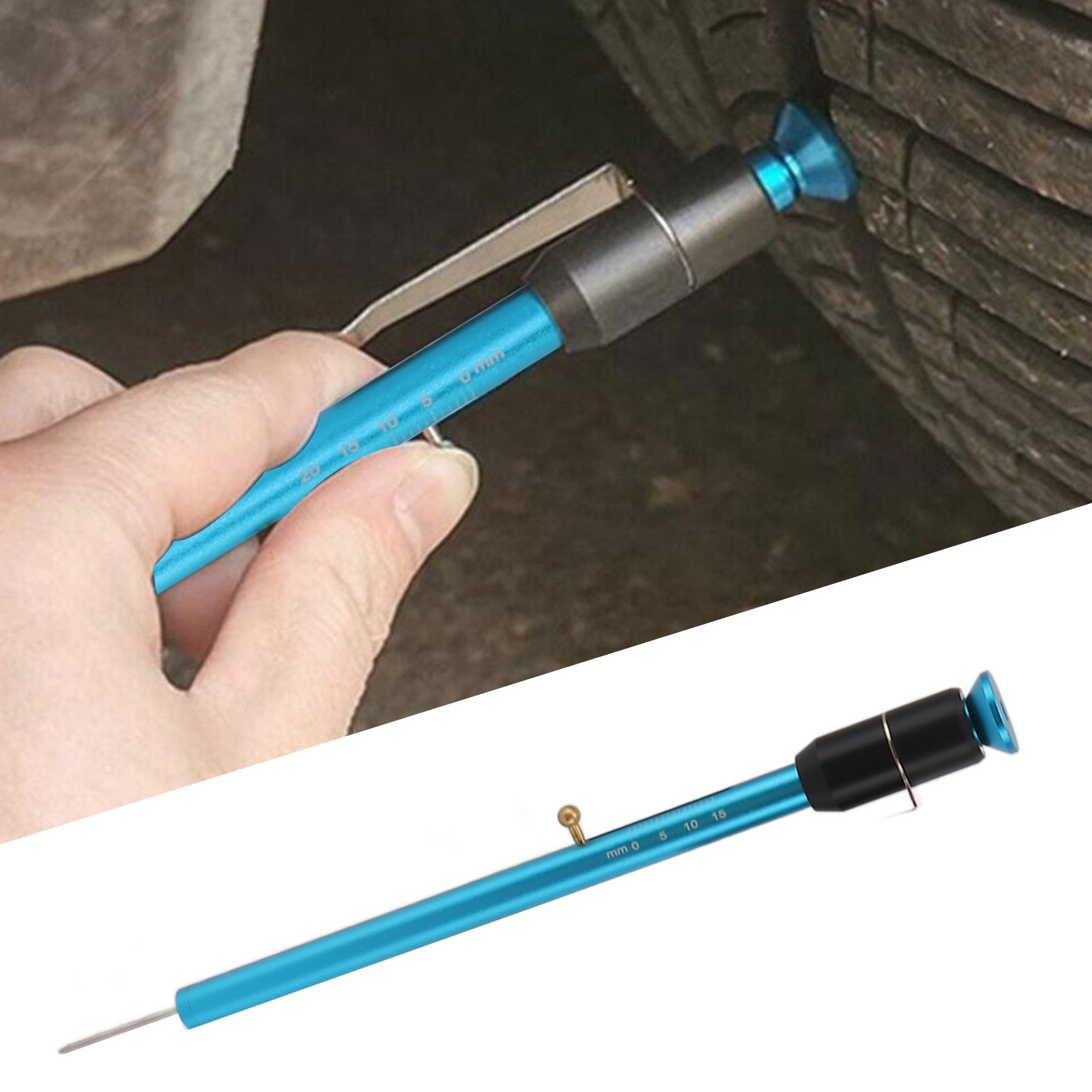 Kfz-bremsbelagdickenmesser 0-25 Mm + Reifenprofiltiefenmesser 0-15 Mm