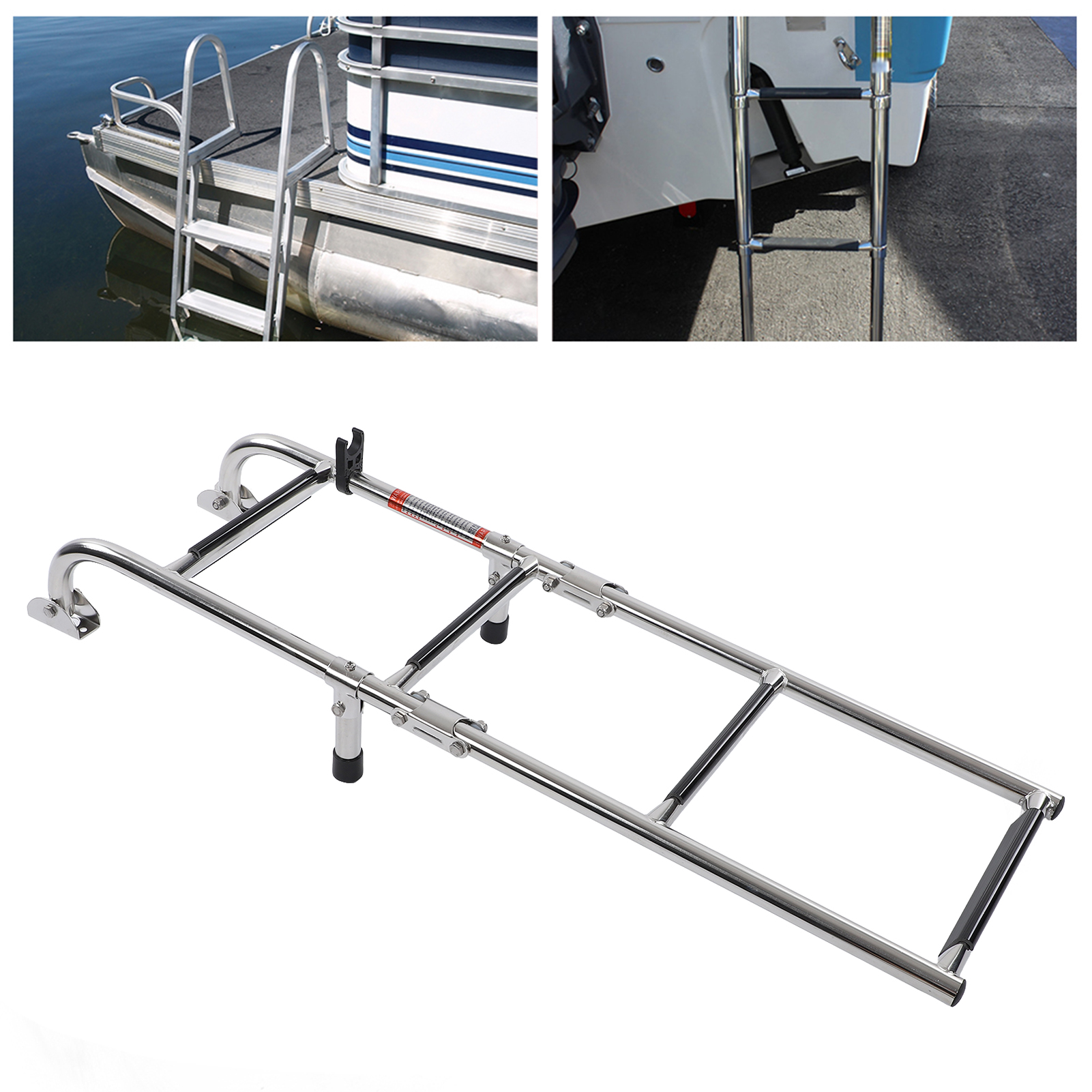 Klappbare 4-stufige Bootsleiter Aus Edelstahl 316 Für Yachten Und Fischerboote (übergröße)