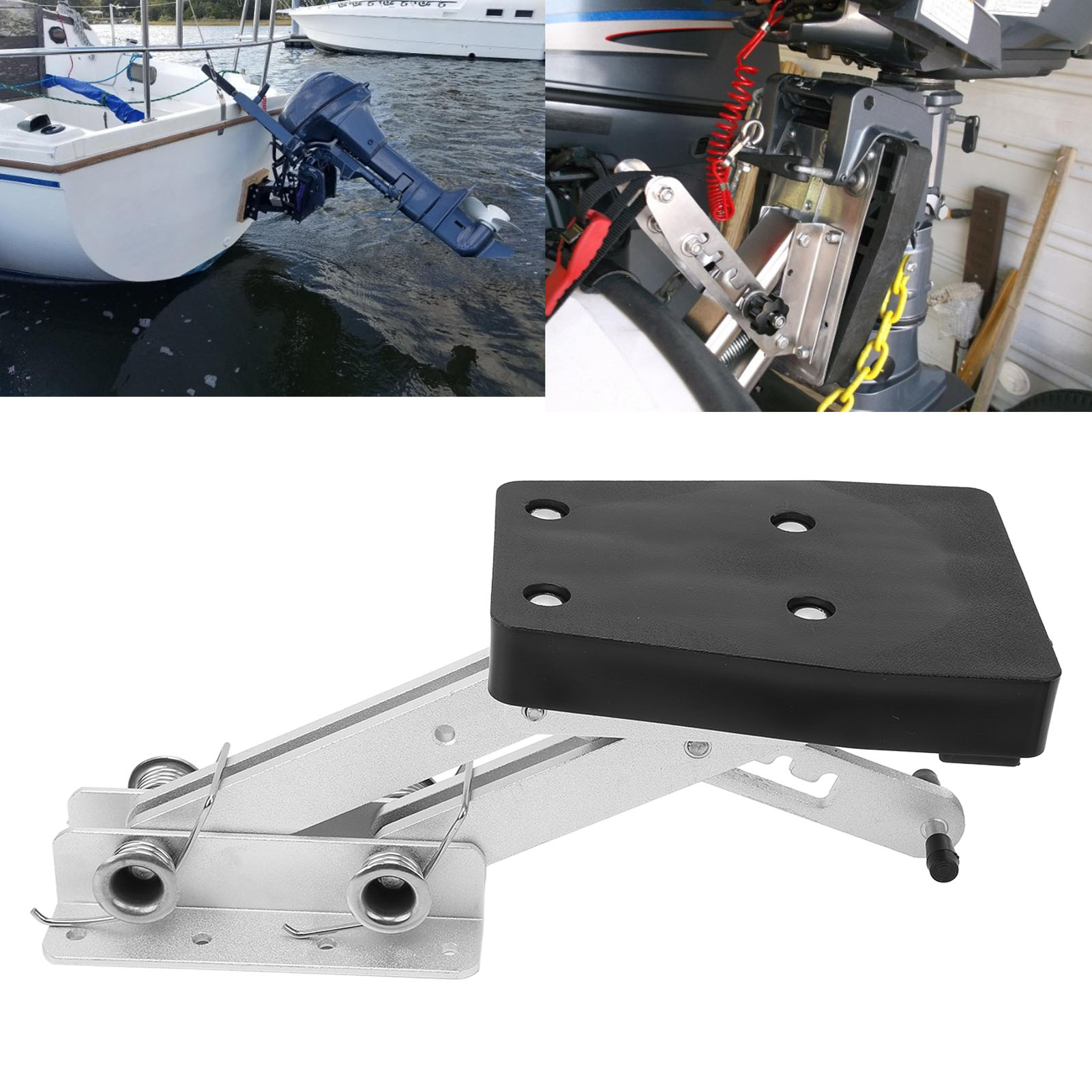 Motorhalterung Aus Aluminiumlegierung Für Den Marinebereich, 5-fach Verstellbare Motorhalterung, Geeignet Für 2-takt-motoren, 7 1/2 Bis 20 Ps Motorboote, Marine- Und Schifffahrtsanwendungen (brd060061
