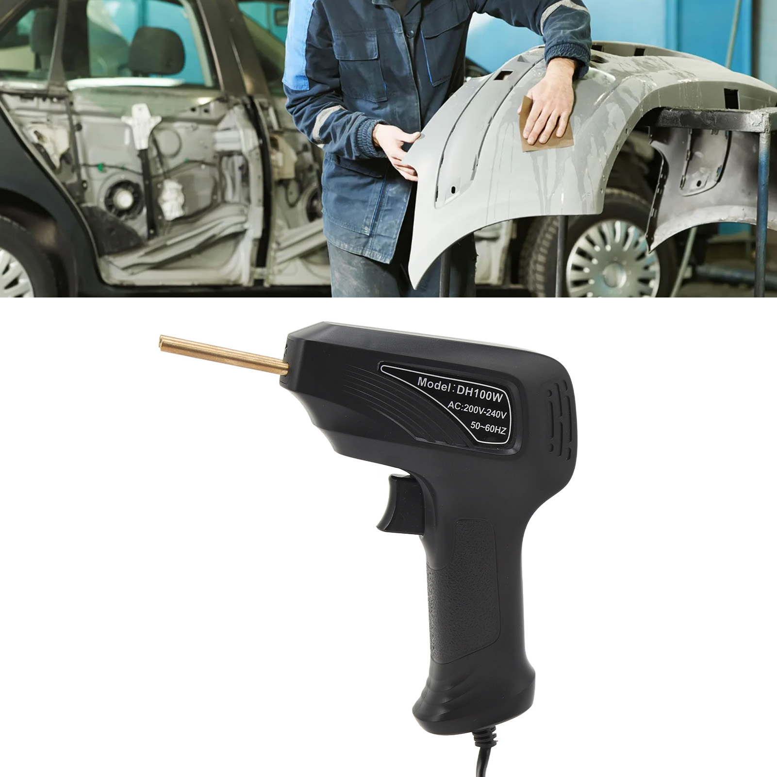 50-w-heißklebepistole Für Autoreparaturen, Heißklebe-set Zur Reparatur Von Kunststoffstoßstangen Mit Klemmen Und 4 Verschiedenen Flachnägeln, Europäischer Standardstecker: 220 V