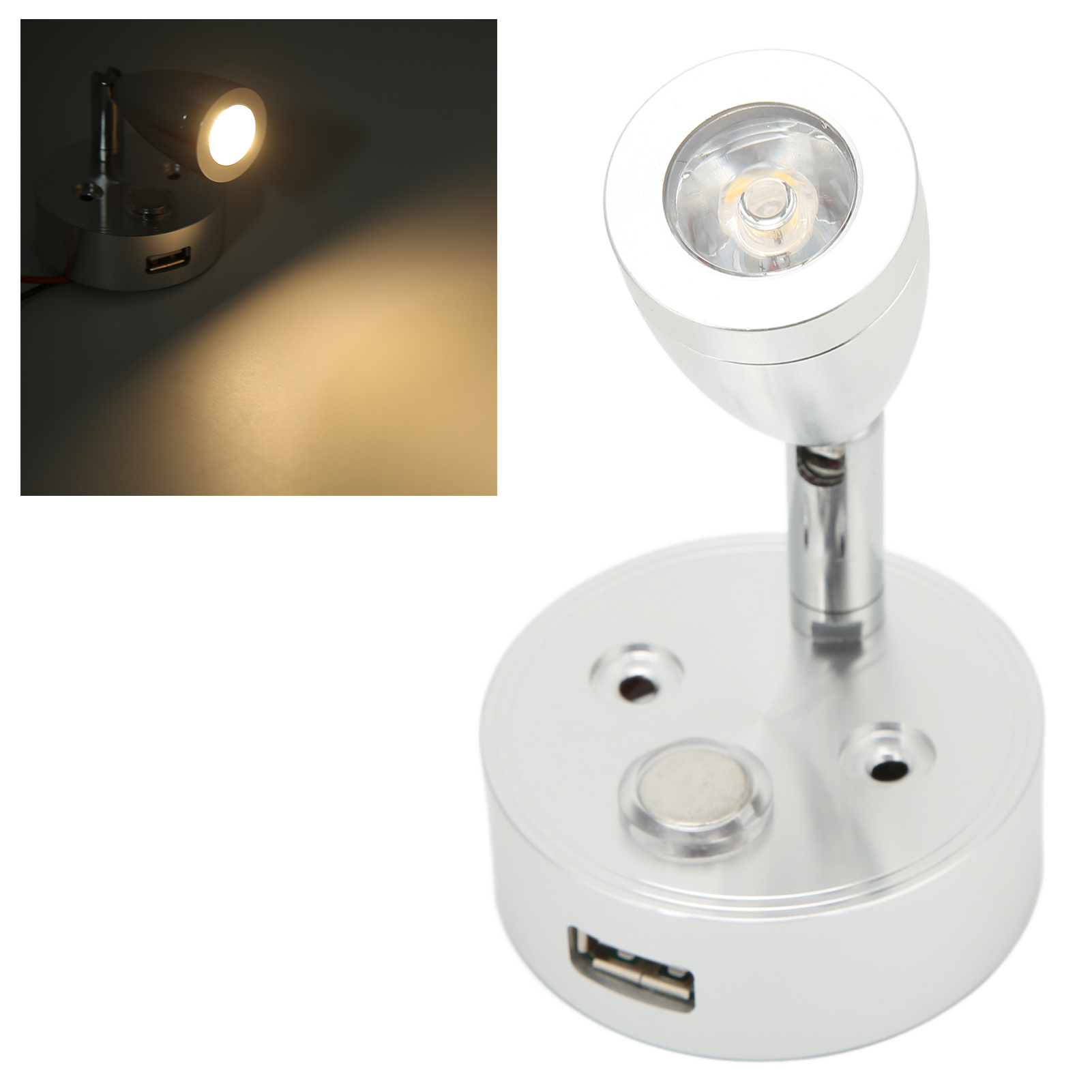 Alfu 10v-30v Led-scheinwerfer Für Wohnmobile, 3500k Leselampe (schraubensatz (4 Stück)1 + Zubehörsatz (6 Stück)1 + Bedienungsanleitung1)