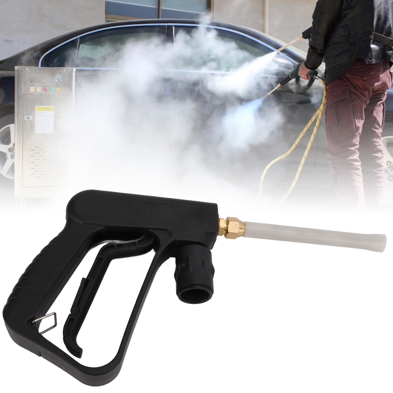 Zubehör Für Mobile Dampfreinigungspistolen Zur Autowäsche: Hochtemperatur-dampfspritzpistole 300℉ (3–10 M), Flacher Fächerkopf, Weitwinkeldüse, 2-punkt-schnittstelle