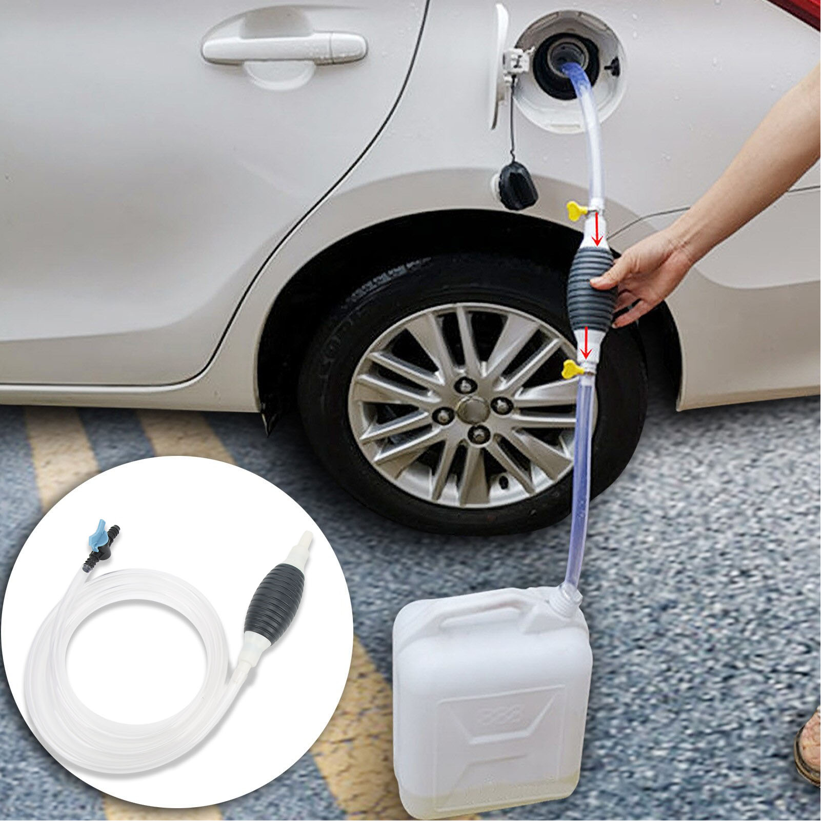 Universelle Manuelle Saugpumpe Für Kraftfahrzeuge, Ölsaugpumpe + 2-meter-schlauch Mit Schalter