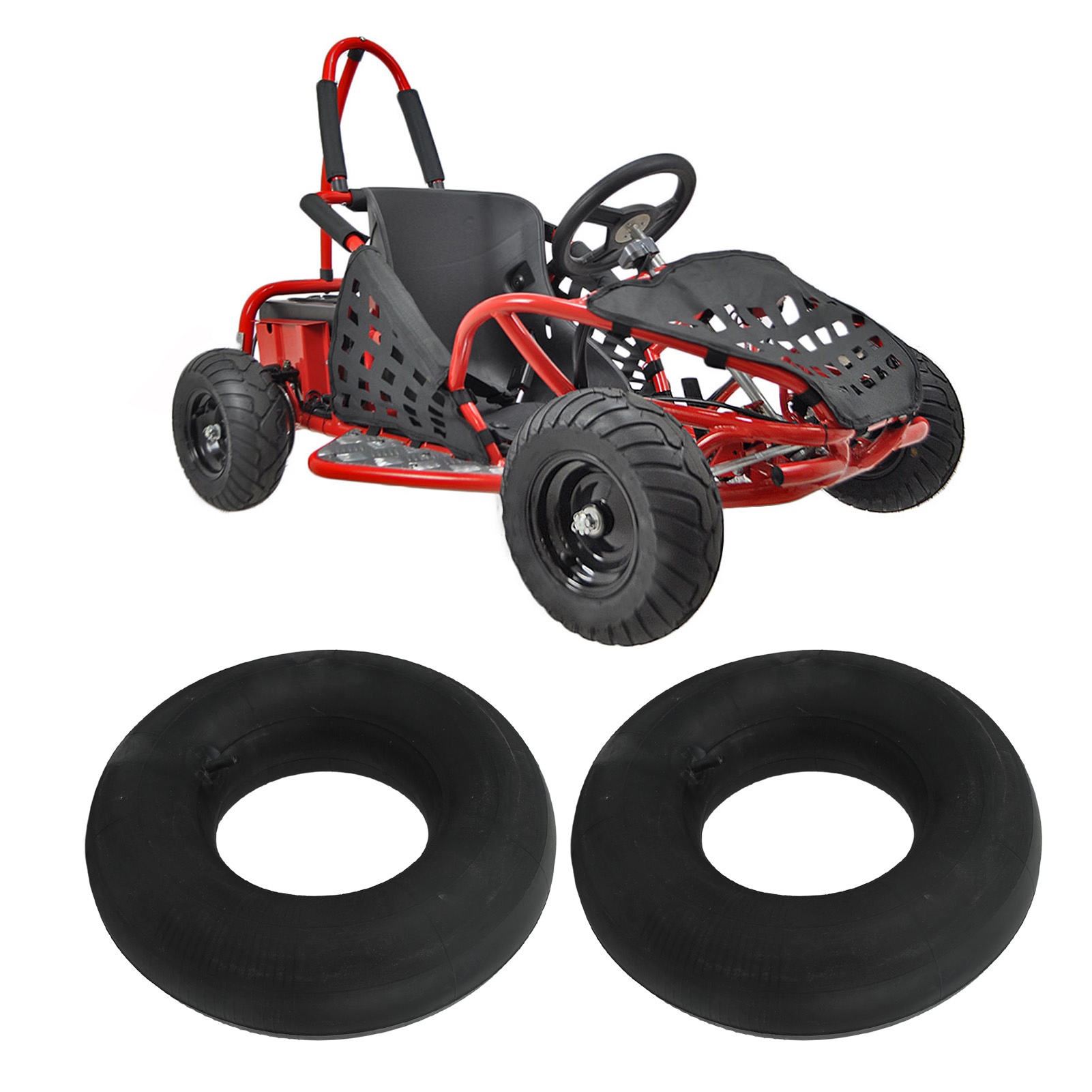 Zwei 16x6.50-8.0 Reifenschläuche Mit Tr13 Rechtwinkligen Metallventilen Für Karts (lieferung Ohne Luft).