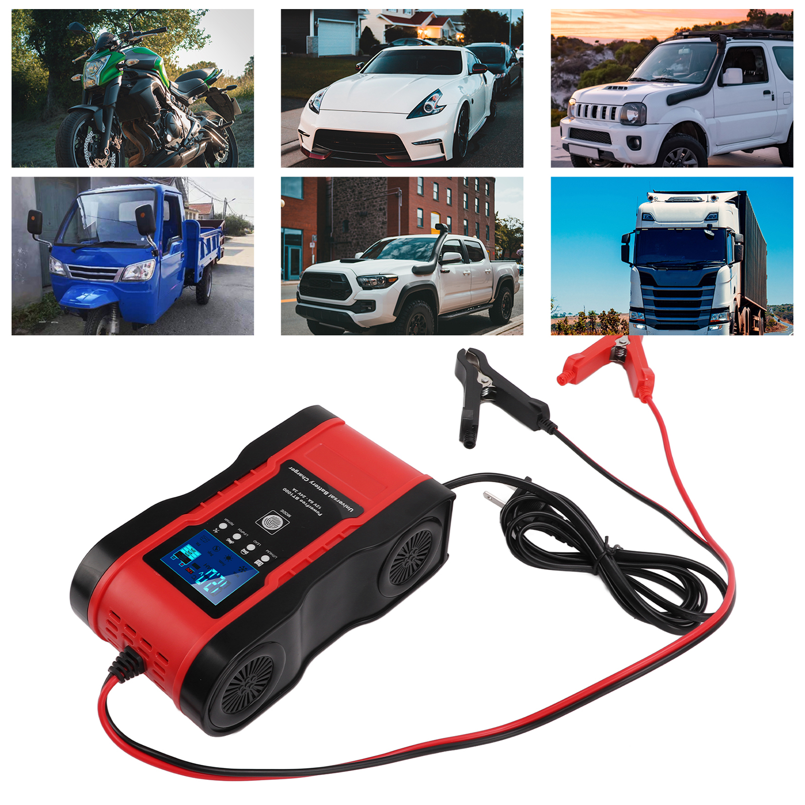 12-v-kfz-batterielasttester Für Pkw/suvs/leichte Lkw: Kfz-lichtmaschinenanalysator (bt1000) Us-standard Breiter Spannungsbereich (100–250 V)