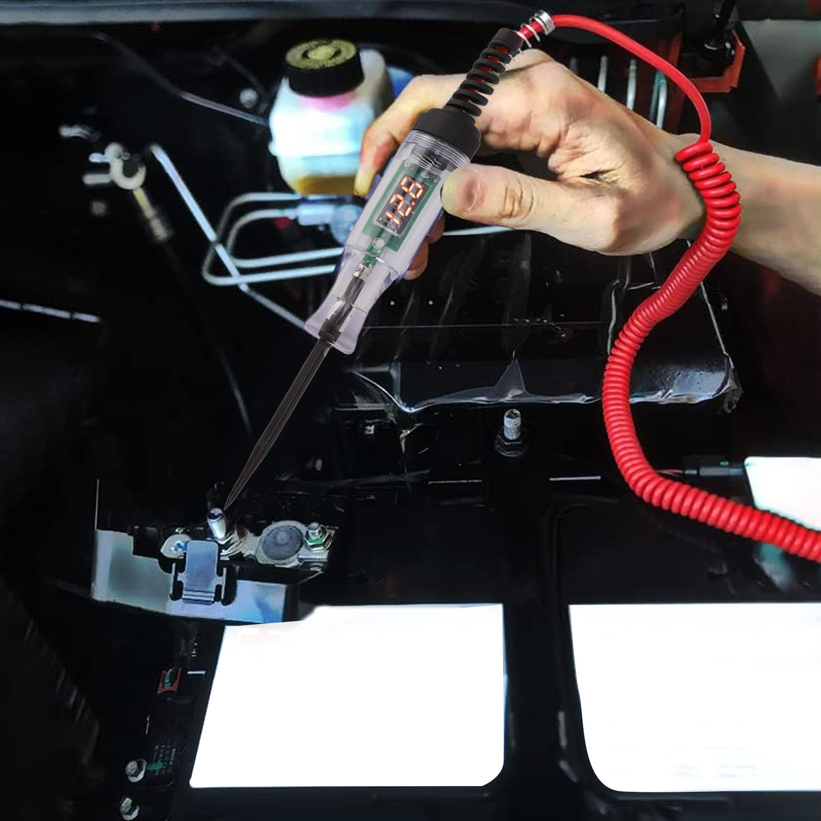 Kfz-reparaturwerkzeug, Stromkreistester Für Pkw Und Lkw, 6-48v Dc, Digitales Lcd-display, Geeignet Für Pkw, Suvs, Wohnmobile, Lkw, Rasenmäher Und Elektrowerkzeuge.