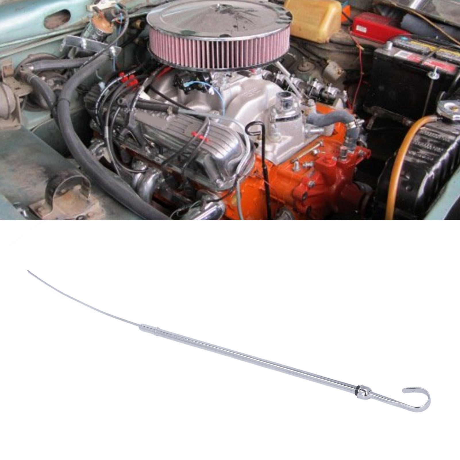 Ölmessstab Für Small-block-motoren Von Chrysler, Dodge, Mopar Und Plymouth (318, 340, 360) (überdimensioniert) (39040), Chromsilber