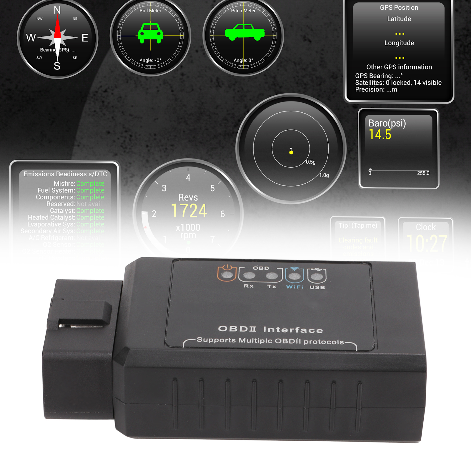 Obd2 Wifi 16-poliges Kfz-diagnosegerät (bezeichnung: Wifi Usb)