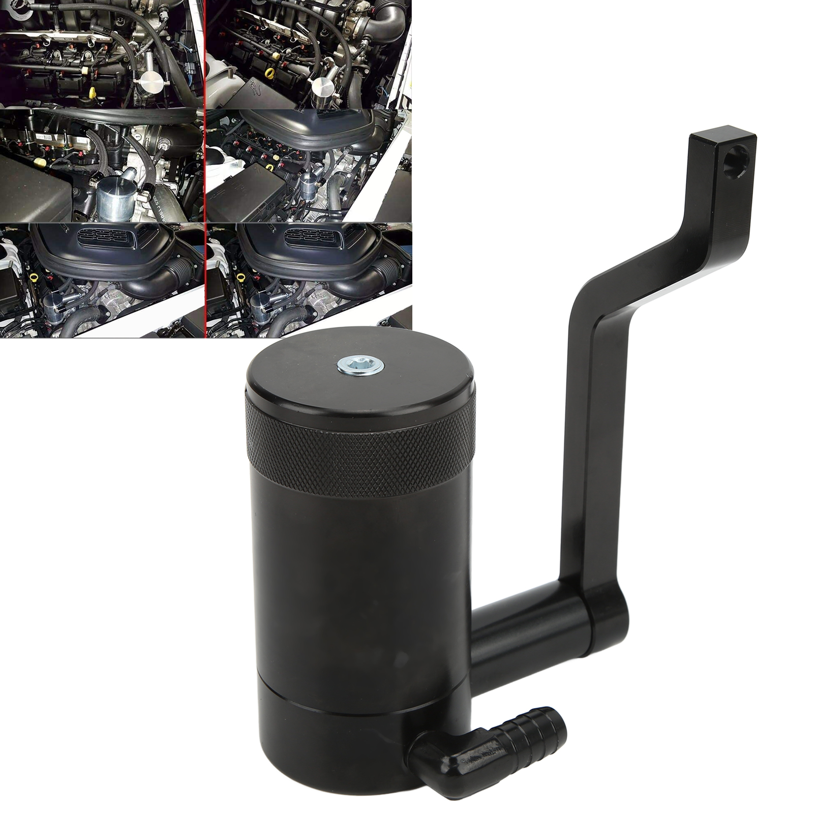 Ölbehälter Aus Gefrästem Aluminium (schwarz) Mit Montagehalterung Für Dodge Charger Chrysler 300 2011-2021 6.4l (occ-1056-bk)