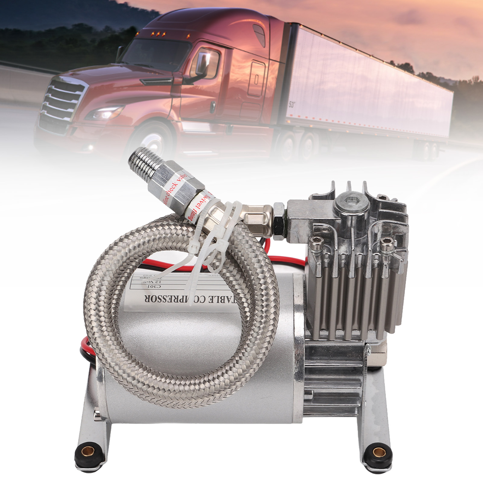 Hochleistungs-fahrzeugluftkompressor 150 Psi C301, Universell 12v (übergewichtig)