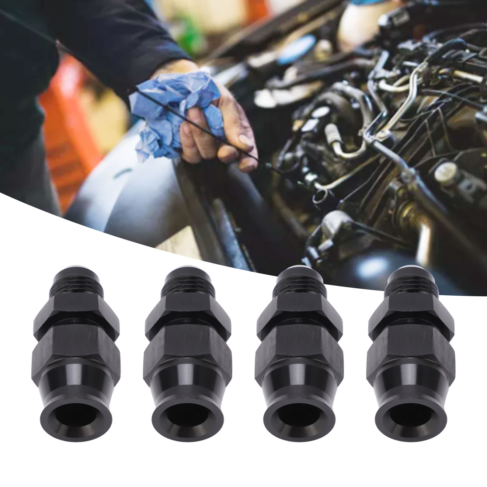 An6-adapter Mit Messingbuchse Und Außengewinde (mg07-an6) (4er-pack) 3/8