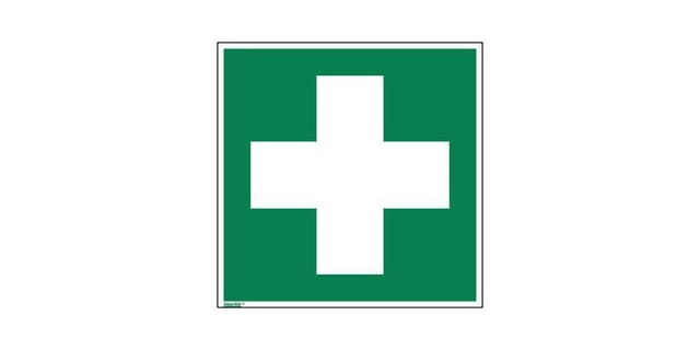 Hinweisschild 20 x 20 cm (b x h) E003 Erste Hilfe als Fahnenschild Hart-PVC