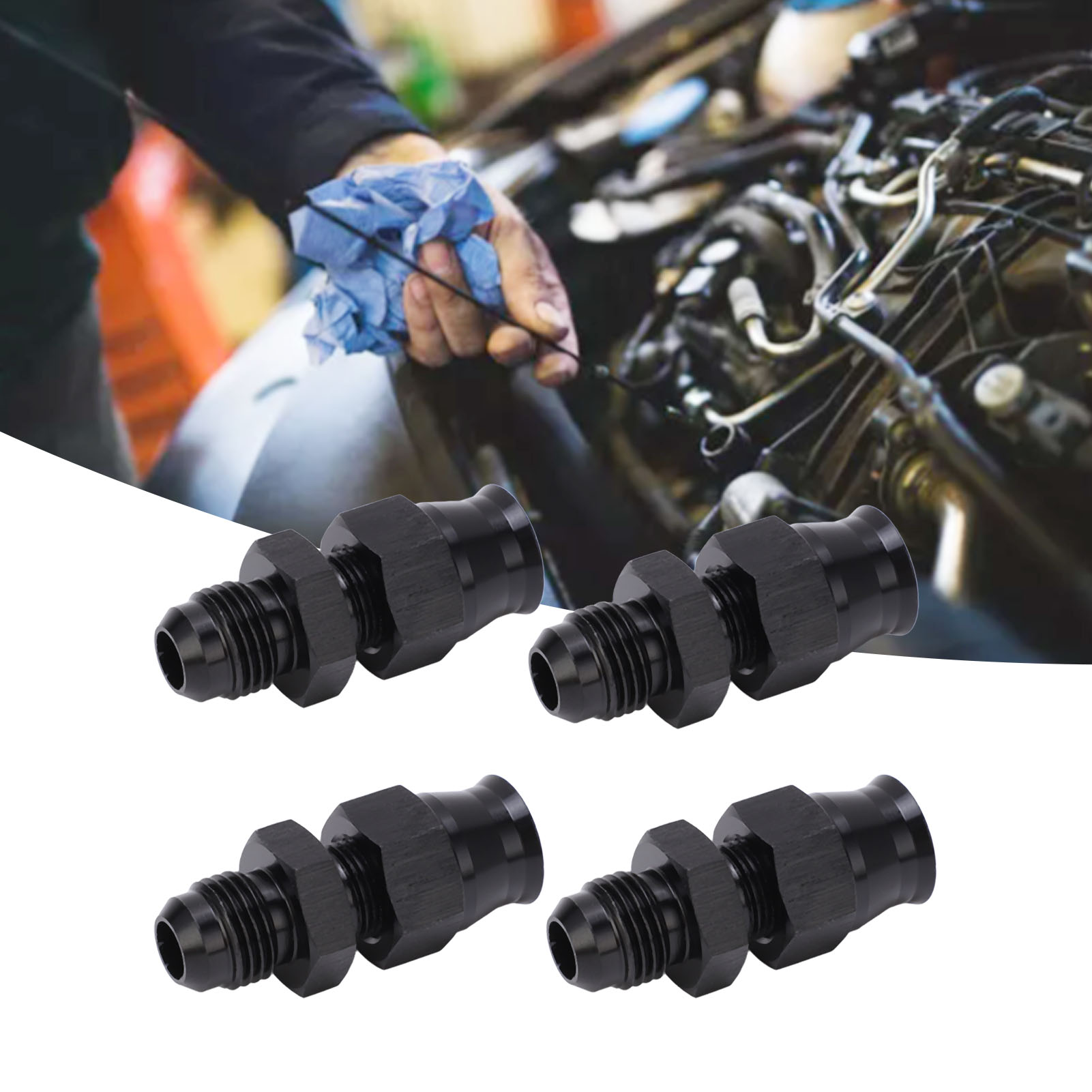 An6-adapter Mit Messingbuchse Und Außengewinde (mg07-an6) (4er-pack) 5/16