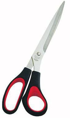 Wedo - Universalschere ® 255mm Rechtshänder Edelstahl schwarz/rot