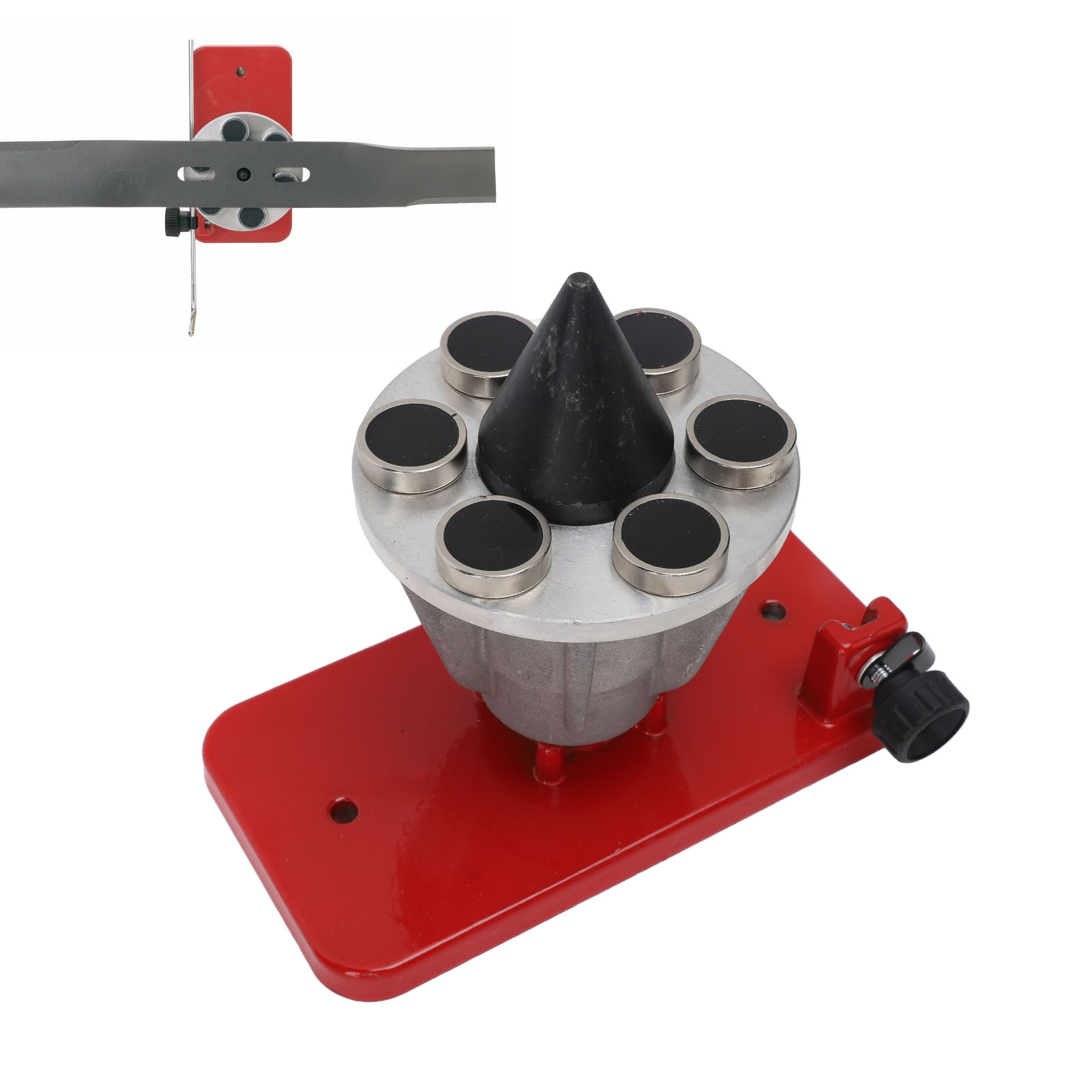 42-047 Wandmontierter Magnetischer Messerauswuchtapparat, Kompatibel Mit Stihl/troy/husqvarna Rasenmähermessern 339075b