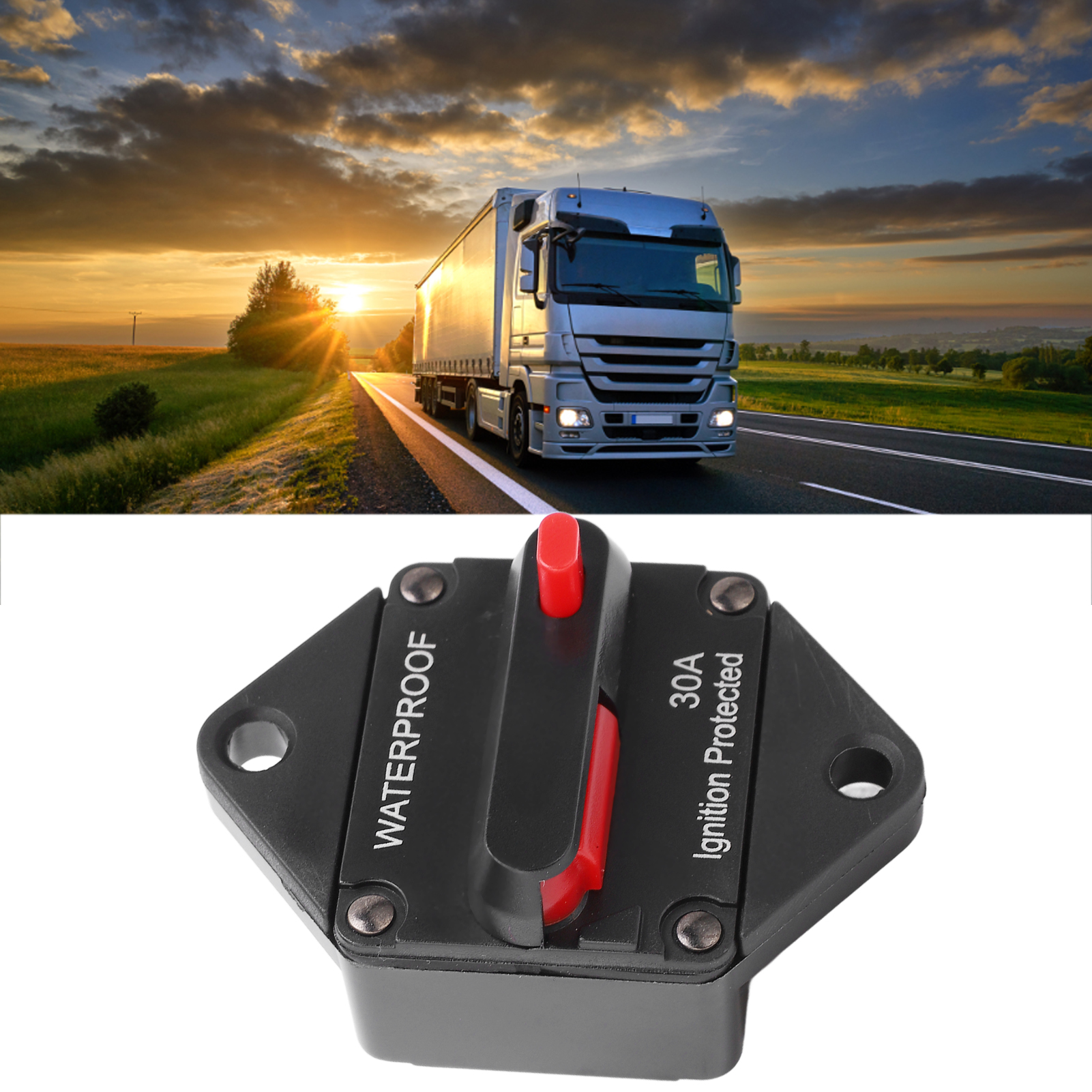 Der Automatische Schutzschalter Für Auto-audiosysteme Eignet Sich Für 30a-anwendungen Wie Autoscheinwerfer, Kühlschränke Und Ventilatoren.
