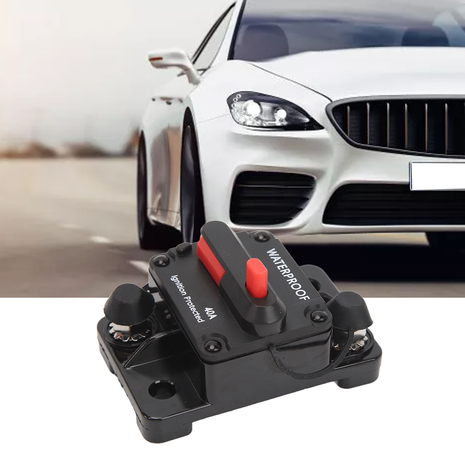 Wasserdichter 12-v-audio-leistungsschalter Mit Sicherung Und Manueller Rückstellung, Ideal Zum Schutz Und Zur Aufrüstung Von Audiosystemen In Wohnmobilen, Lkw, Yachten Und Anhängern. 40 A