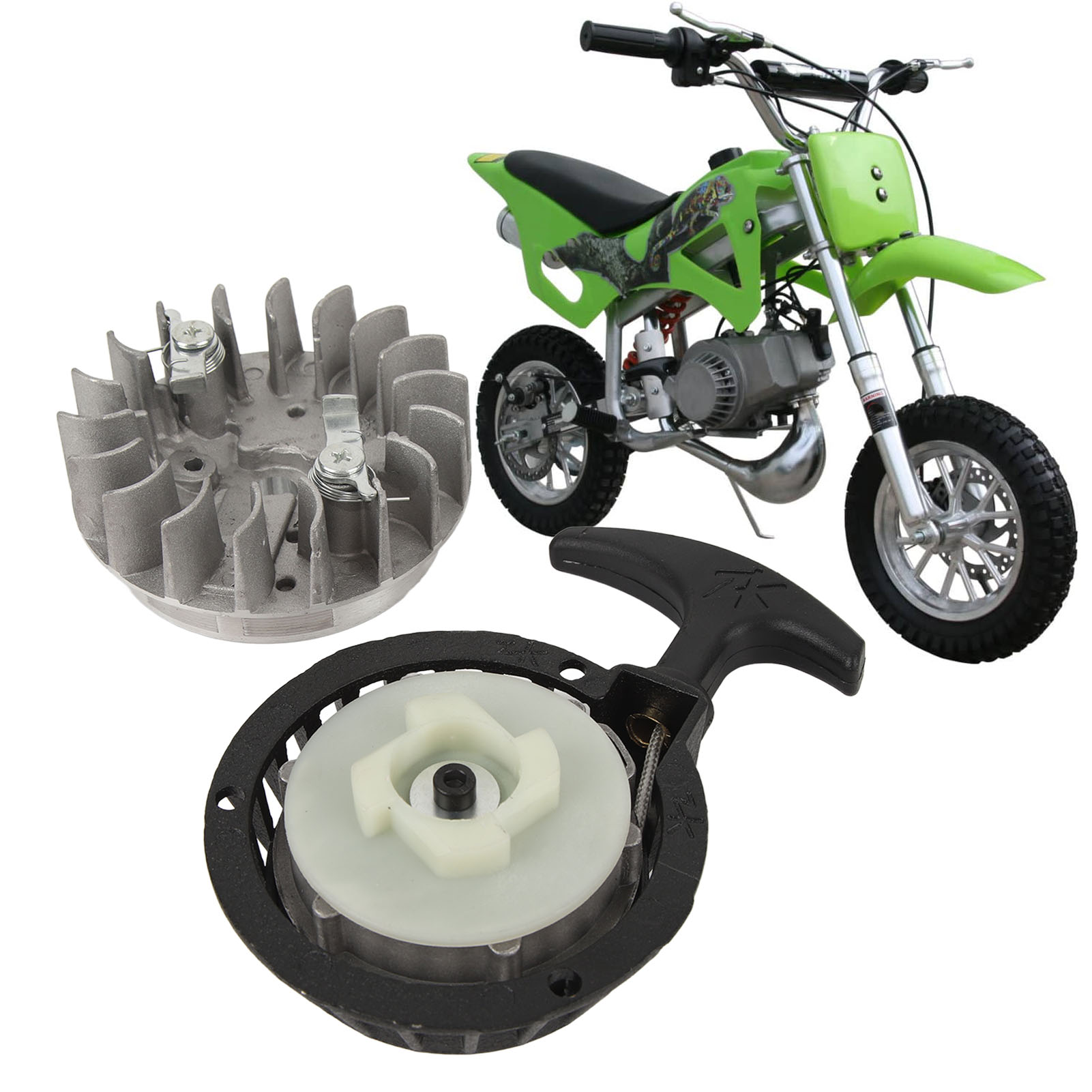 Manueller Seilzugstarter Mit Schwungrad, Geeignet Für Minibikes, Quads Und Offroad-motorräder Von 47 Bis 50 Cm³.